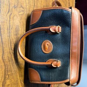 Dooney & Bourke Black and Brown Shoulder Bag